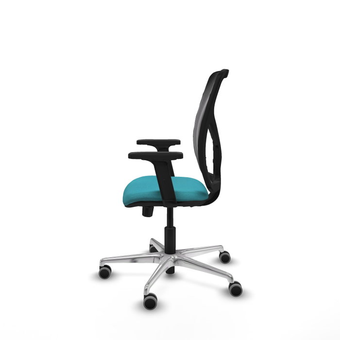 PIQUERAS Y CRESPO Silla de Oficina Motilla con Mecanismo Sincro/Traslack Turquesa y Negro