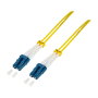 LogiLink Cable de parcheo de fibra óptica OS2 dúplex LC-LC, 30 m, amarillo de 9/125µm