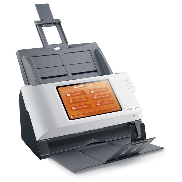 Plustek Escáner A280 Enterprise, Resolución 600x600 DPI, Escaneo Dúplex a Color, Velocidad 20 ppm, Pantalla 7"