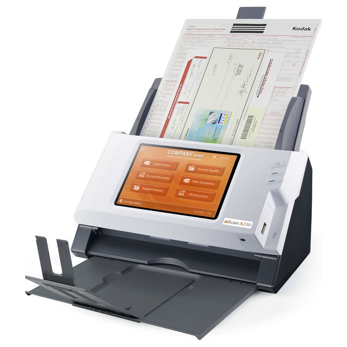 Plustek Escáner A280 Enterprise, Resolución 600x600 DPI, Escaneo Dúplex a Color, Velocidad 20 ppm, Pantalla 7"