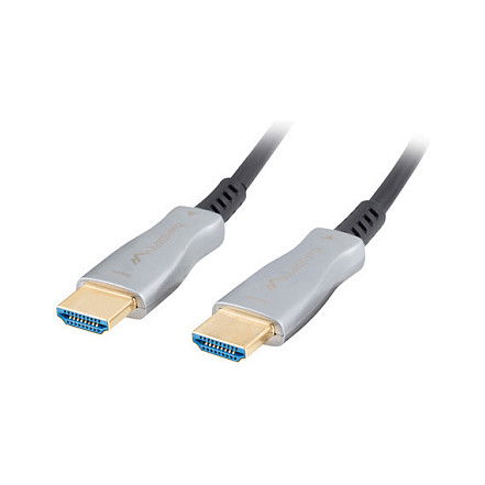 LANBERG Cable HDMI 2.0 Macho-Macho 30 metros 4K 18 Gbit/s AOC Optico Negro - CA-HDMI-20FB-0300-BK LANBERG Cable HDMI 2.0 Macho-Macho 30 metros 4K 18 Gbit/s AOC Optico Negro - CA-HDMI-20FB-0300-BK