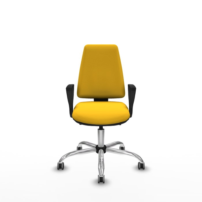 PIQUERAS Y CRESPO Silla de oficina Elche Amarillo con mecanismo Asincro