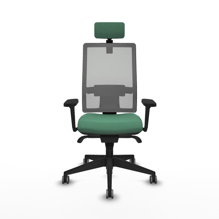 PIQUERAS Y CRESPO Silla de oficina Horna con mecanismo Sincro, Verde esmeralda y Gris PIQUERAS Y CRESPO Silla de oficina Horna con mecanismo Sincro, Verde esmeralda y Gris