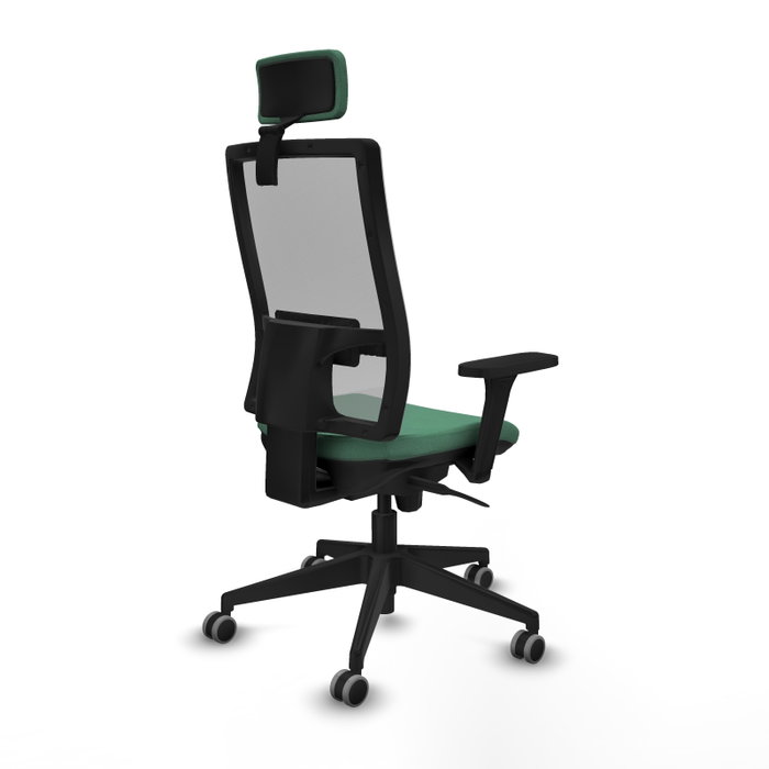 PIQUERAS Y CRESPO Silla de oficina Horna con mecanismo Sincro, Verde esmeralda y Gris PIQUERAS Y CRESPO Silla de oficina Horna con mecanismo Sincro, Verde esmeralda y Gris