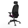 PIQUERAS Y CRESPO Silla de oficina Cilanco con mecanismo Sincro, Morado y Negro