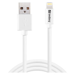 SANDBERG Cable USB-A a Lightning 1m Blanco