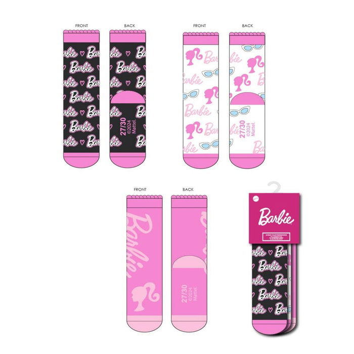 Cerdá Pack Calcetines 3 Piezas Barbie T.35/38 Multicolor