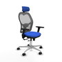 PIQUERAS Y CRESPO Silla de oficina Jorquera con mecanismo Sincro/Traslack Azul y Gris