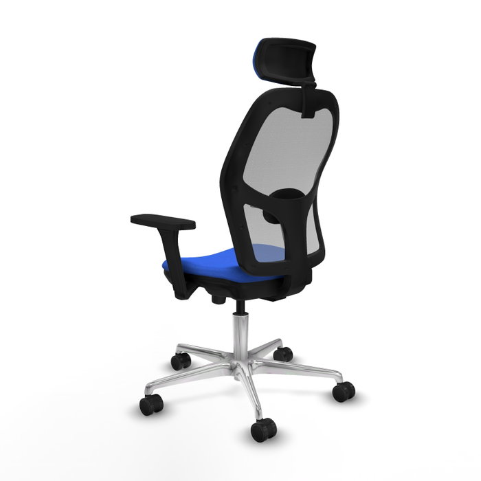 PIQUERAS Y CRESPO Silla de oficina Jorquera con mecanismo Sincro/Traslack Azul y Gris PIQUERAS Y CRESPO Silla de oficina Jorquera con mecanismo Sincro/Traslack Azul y Gris