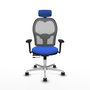 PIQUERAS Y CRESPO Silla de oficina Jorquera con mecanismo Sincro/Traslack Azul y Gris