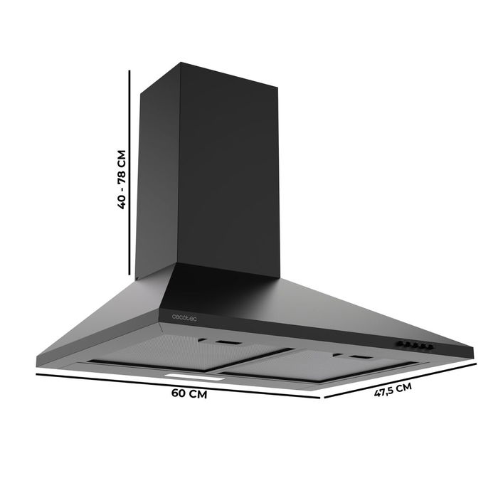 Campana Convencional Cecotec Flux PM 604000 Negro