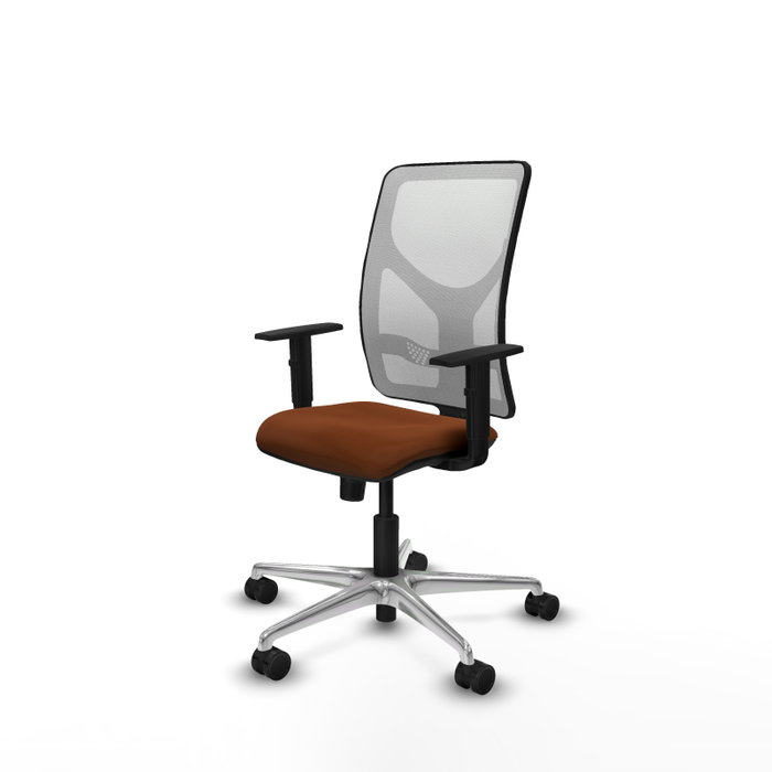 PIQUERAS Y CRESPO Silla de oficina Motilla con Mecanismo Sincro, Marrón y Blanco PIQUERAS Y CRESPO Silla de oficina Motilla con Mecanismo Sincro, Marrón y Blanco
