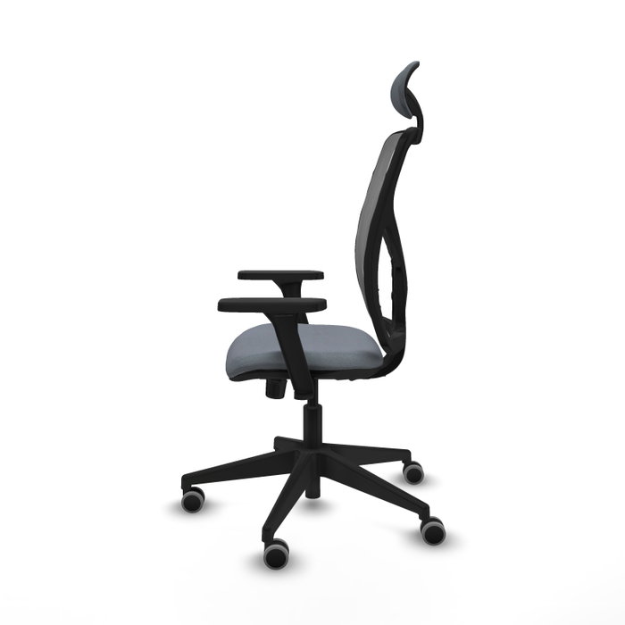 PIQUERAS Y CRESPO Silla de oficina Motilla con mecanismo Sincro, Brazos 3D y Cabecero Fijo, Gris PIQUERAS Y CRESPO Silla de oficina Motilla con mecanismo Sincro, Brazos 3D y Cabecero Fijo, Gris