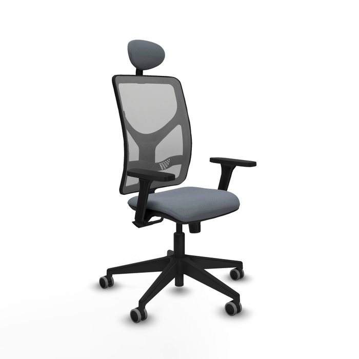 PIQUERAS Y CRESPO Silla de oficina Motilla Gris con Mecanismo Sincro y Brazos 3D PIQUERAS Y CRESPO Silla de oficina Motilla Gris con Mecanismo Sincro y Brazos 3D