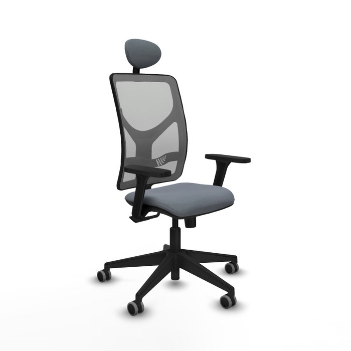 PIQUERAS Y CRESPO Silla de oficina Motilla con mecanismo Sincro, Brazos 3D y Cabecero Fijo, Gris PIQUERAS Y CRESPO Silla de oficina Motilla con mecanismo Sincro, Brazos 3D y Cabecero Fijo, Gris