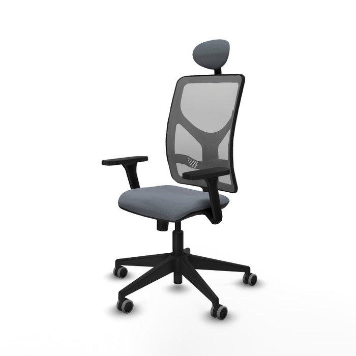 PIQUERAS Y CRESPO Silla de oficina Motilla con mecanismo Sincro, Brazos 3D y Cabecero Fijo, Gris PIQUERAS Y CRESPO Silla de oficina Motilla con mecanismo Sincro, Brazos 3D y Cabecero Fijo, Gris