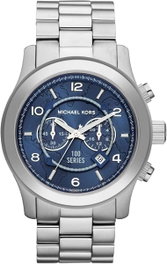 Michael Kors MK8314 con esfera azul y correa plateada