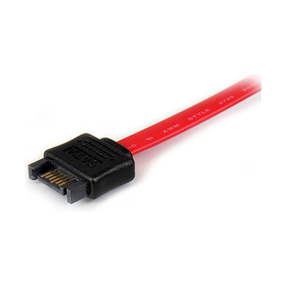 StarTech.com Cable de Extensión SATA III 6Gbps de 0,3 m - Serial ATA, Rojo y Negro