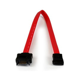StarTech.com Cable de Extensión SATA III 6Gbps de 0,3 m - Serial ATA, Rojo y Negro