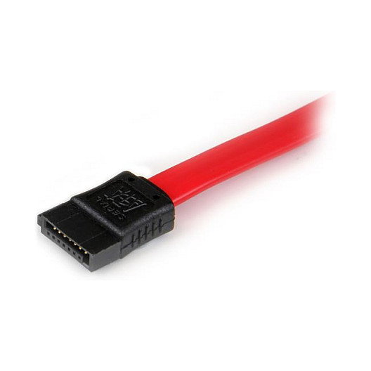 StarTech.com Cable de Extensión SATA III 6Gbps de 0,3 m - Serial ATA, Rojo y Negro
