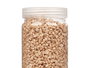 Giftdecor Bote Decorativo Piedra Metalizada 2-5 mm, 700 g, Color Beige, Dimensiones 6.5 x 6.5 x 15.8 cm (Set de 12)