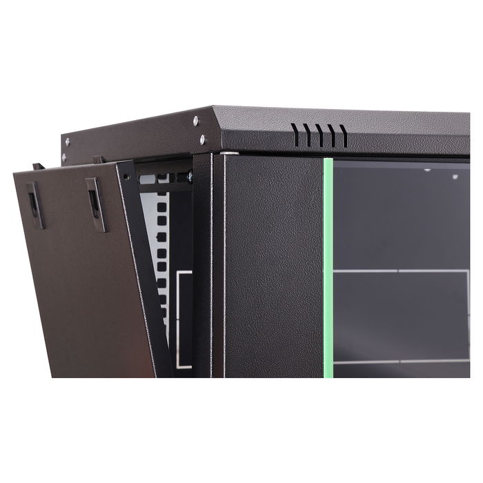 Digitus Bastidor de Pared Serie Dynamic Basic, 19'' 7U 600x450x415 mm, Negro, IP20, Capacidad 60 kg, Con Puerta de Cristal y Bloqueo de Teclado