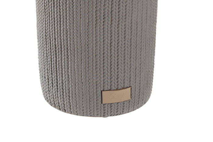 DKD Home Decor Escobillero de Cemento e Inox Mate Gris