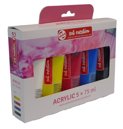 Talens Art Creation Set Acrílico Iniciación 5 Tubos de 75 ml Colores Surtidos