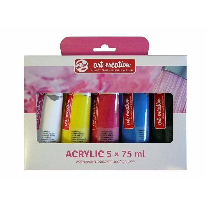 Talens Art Creation Set Acrílico Iniciación 5 Tubos de 75 ml Colores Surtidos