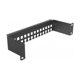 DeLOCK Riel de soporte de cables 10″ 1U negro