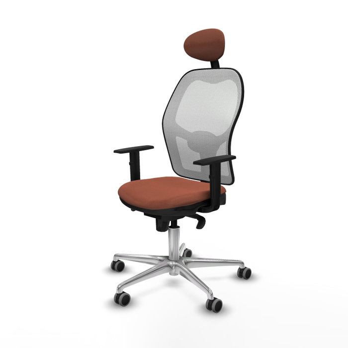 PIQUERAS Y CRESPO Silla de oficina Jorquera Marrón y Blanco PIQUERAS Y CRESPO Silla de oficina Jorquera Marrón y Blanco