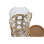DKD Home Decor Jarra de Borosilicato y Fibra 1,25L Natural