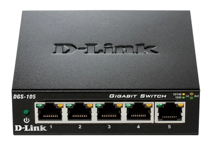 D-Link DGS-105 Switch No administrado L2 Gigabit Ethernet Negro D-Link DGS-105 Switch No administrado L2 Gigabit Ethernet Negro