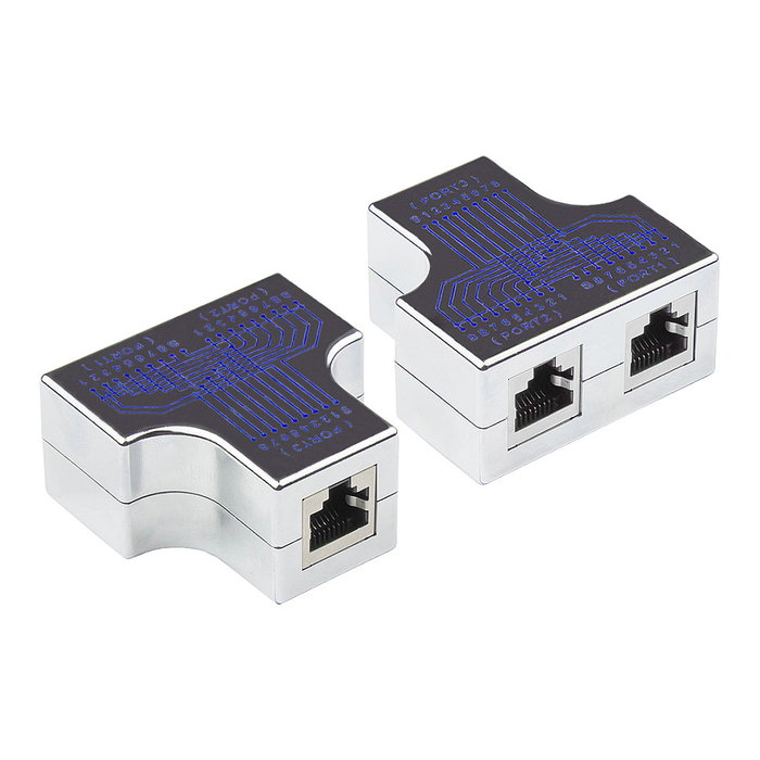 GoodConnections Adaptador Modular Tipo T RJ45 GC-N0153 Plata GoodConnections Adaptador Modular Tipo T RJ45 GC-N0153 Plata