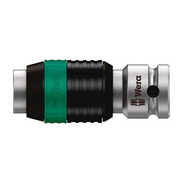 Wera Adaptador Porta Puntas Zyklop 1/4 Pulg con Sistema de Cambio Rápido, Compatible con Series de Conexión Wera 1 y 4, Acero Cromo-Vanadio, Ø15 x 37 mm