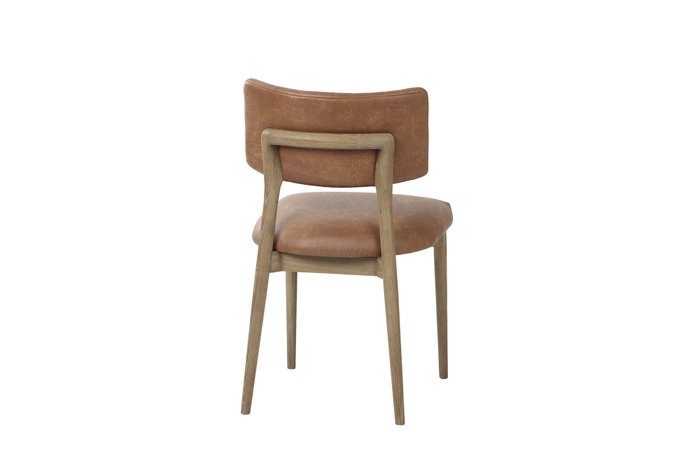 DKD Home Decor Silla Fresno Piel Blanco