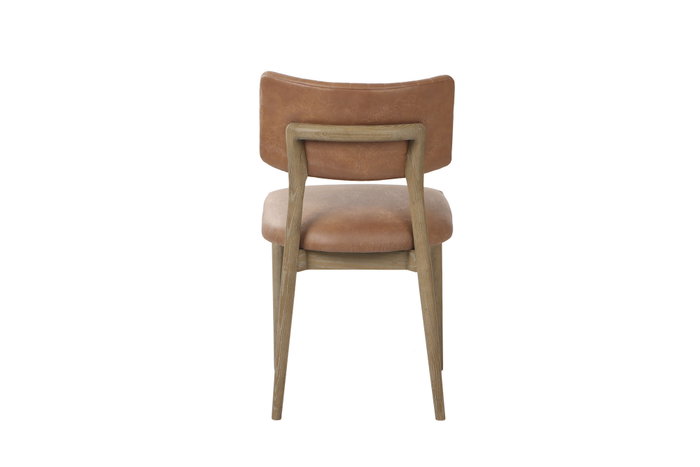 DKD Home Decor Silla Fresno Piel Blanco