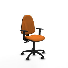 PIQUERAS Y CRESPO Silla de oficina Algarra Naranja con Brazos 1D