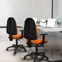 PIQUERAS Y CRESPO Silla de oficina Algarra Naranja con Brazos 1D