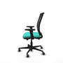 PIQUERAS Y CRESPO Silla de oficina Haches Turquesa y Negro