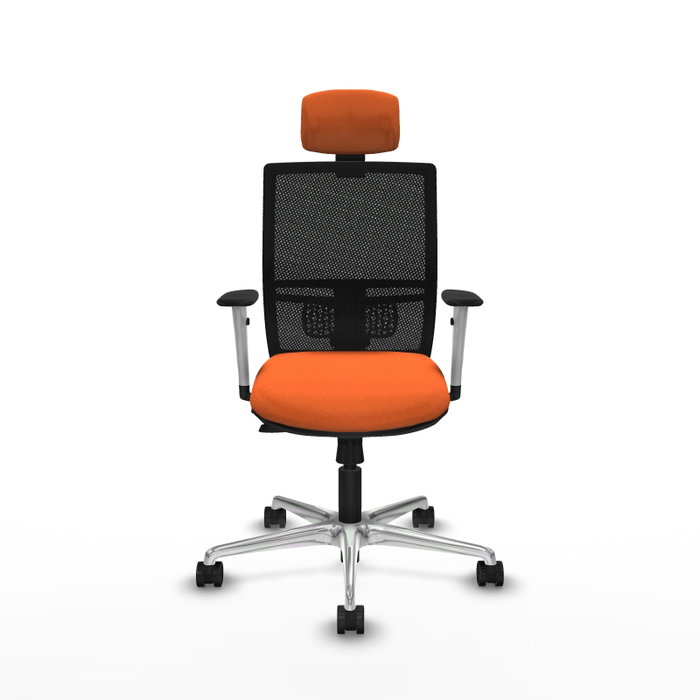 PIQUERAS Y CRESPO Silla de oficina Yunquera con mecanismo Sincro/Traslack, Naranja y Negro PIQUERAS Y CRESPO Silla de oficina Yunquera con mecanismo Sincro/Traslack, Naranja y Negro