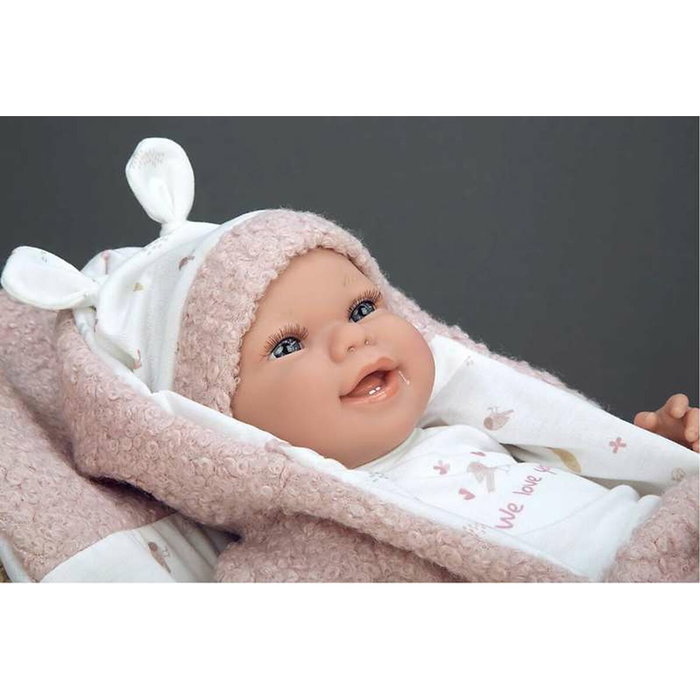 Muñecas Arias Elegance Colin Rosa con Cojín (Muñeco de Peso) 40 Cm