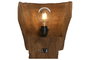 DKD Home Decor Lámpara de Aplique Teca Hecha a Mano 30x15x34 cm