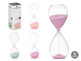 Giftdecor Reloj de Arena 30 cm, Surtido Colores Pastel, 60 Minutos Aproximadamente (Set de 9)