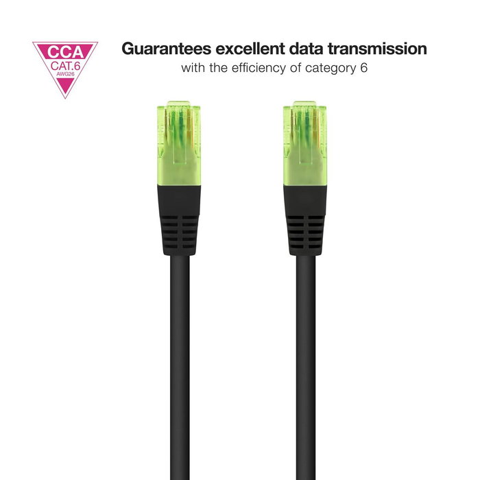 Nanocable Cable de Red Cat.6 UTP AWG26 CCA, 30 m, Negro Nanocable Cable de Red Cat.6 UTP AWG26 CCA, 30 m, Negro
