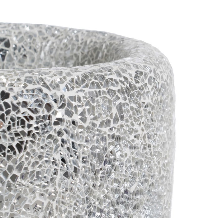 Jarrón Blanco Fibra de Vidrio Decoración 25 X 25 X 82 cm