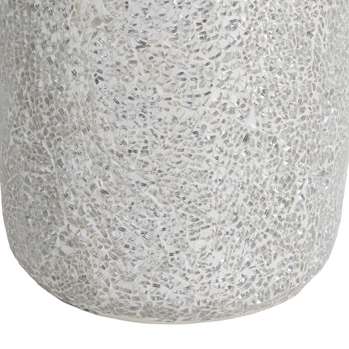 Jarrón Blanco Fibra de Vidrio Decoración 25 X 25 X 82 cm