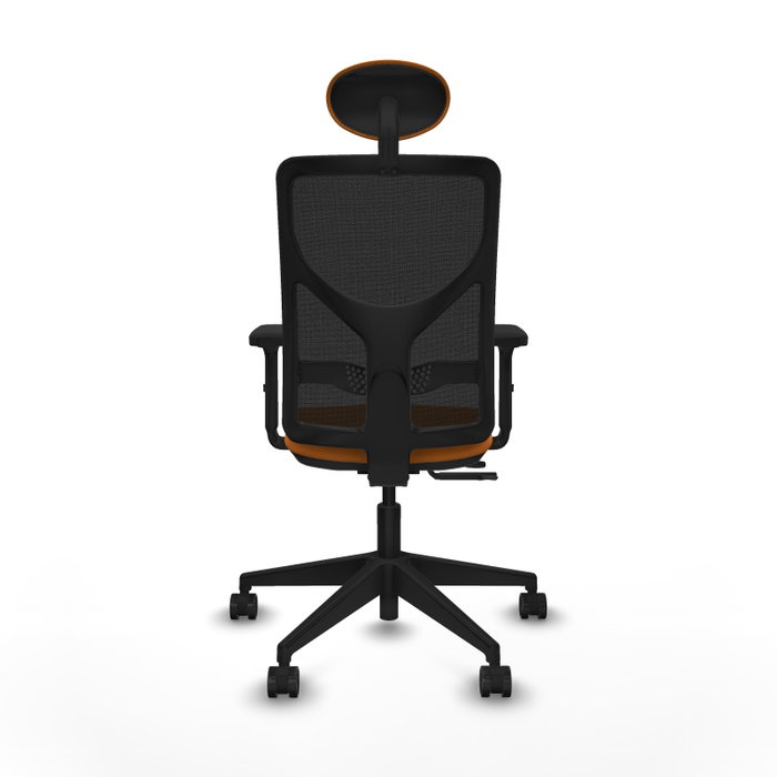 PIQUERAS Y CRESPO Silla de oficina Motilla Naranja y Negro