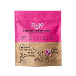FLOPP Detergente y Suavizante Todo en Uno para Lavadora, 30 Cápsulas