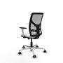 PIQUERAS Y CRESPO Silla de oficina Motilla con mecanismo Sincro/Traslack, Blanco y Gris